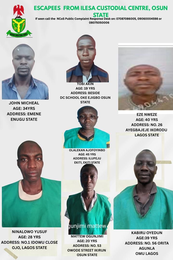 Fleeing inmate from Osun jailbreak arrested in Lagos after police tracking