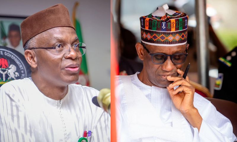 L-R: Former Kaduna State governor, Mallam Nasir El-Rufai and National Security Advisor (NSA) Nuhu Ribadu. [Facebook]