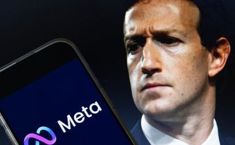 This photo illustration created on January 7, 2025, in Washington, DC, shows an image of Mark Zuckerberg, CEO of Meta, and an image of the Meta logo. [Getty Images]