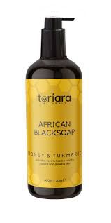 Toriara Naturals African Black Soap with Honey and Turmeric