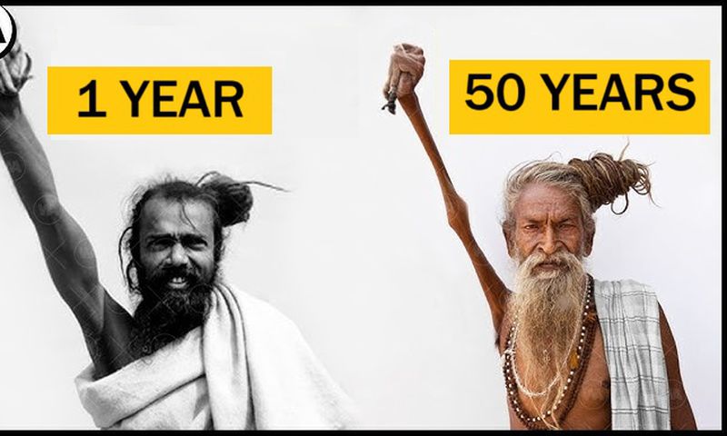Amar Bharati kept his arm raised for over 50 years [YouTube]