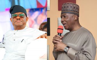 L-R: FCT Minister Nyesom Wike and former Senate President, Dr Bukola Saraki. [X, formerly Twitter]