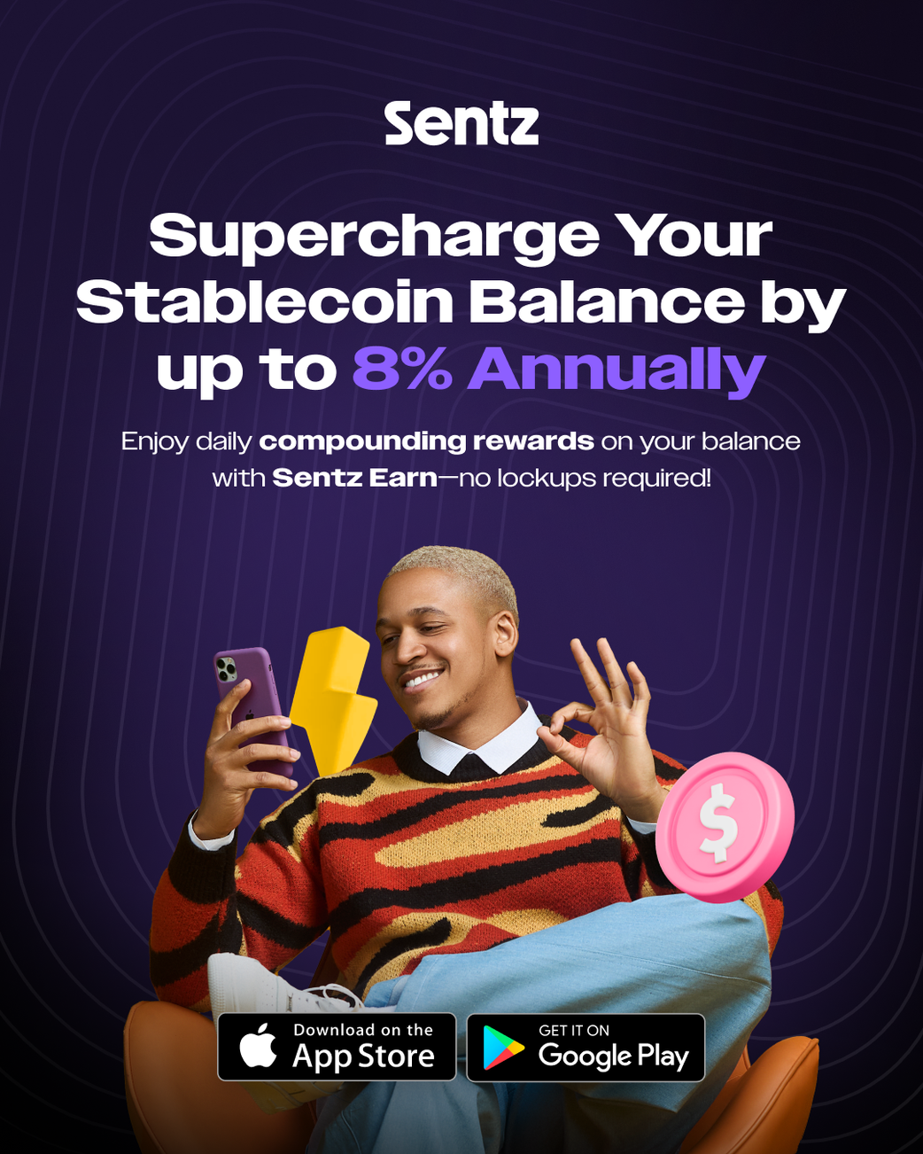 Sentz Launches ‘Sentz Earn’ to Help Users Earn up to 8% Annually on their Stablecoin Balance