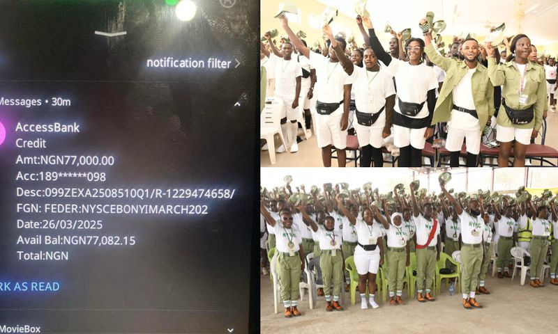 The payment, which started on Wednesday, March 26, marks the fulfillment of President Bola Tinubu’s September 2024 approval of a new national minimum wage for corps members and civil servants. [Facebook]