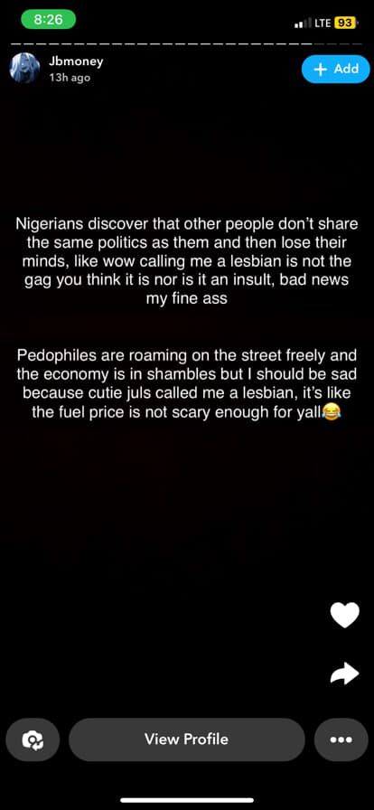 I'm an adult and can do what I like - BBNaija’s Angel reacts to lesbian rumours