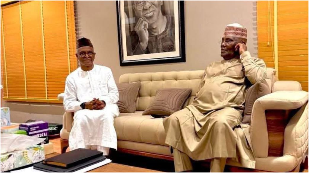 Atiku, a prominent figure in the Peoples Democratic Party (PDP), was accompanied by Alhaji Musa Halilu (Dujima Adamawa) during the closed-door meeting at El-Rufai’s residence. [X, formerly Twitter]