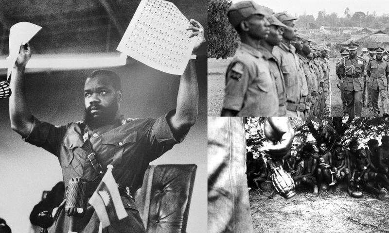 It was reported January 30th that, in an interview earlier, Ojukwu told United Press International that he would welcome U.S. intervention to end the bitter six-month old civil war caused by Biafra's breakaway from Nigeria. [Getty Images]