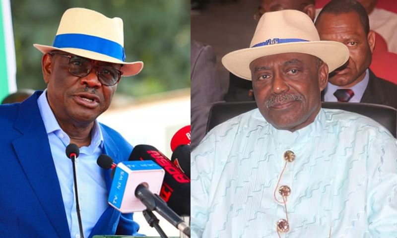 L-R: FCT Minister, Nyesom Wike and former Rivers State governor, Peter Odili [Facebook]