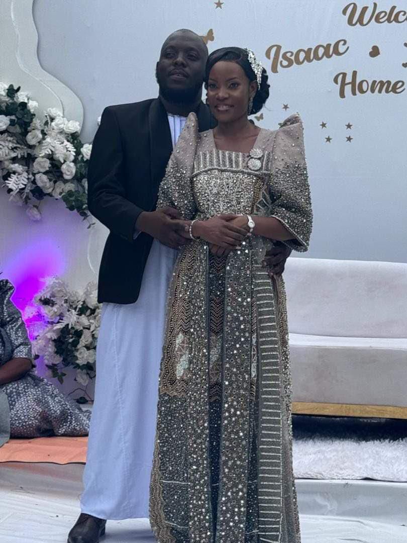 Kasuku with Angela during Kwanjula