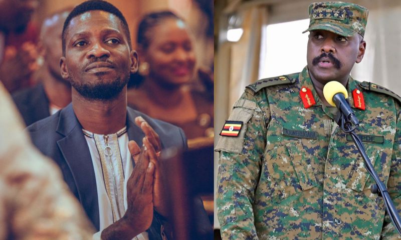 Bobi Wine and Gen Kainerugaba