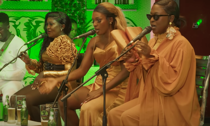 Blu 3 girls during the Tusker Conversessions interview
