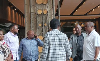Friends of Sudhir Ruparelia gathered at Speke Resort to commiserate with the family (photo by Andrew Irumba)