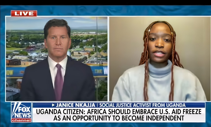 Janice Nkajja appeared on US right wing outlet Fox News last night