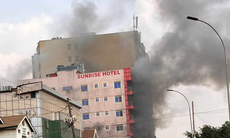 Fire guts Sunrise Hotel in Kampala, several feared dead
