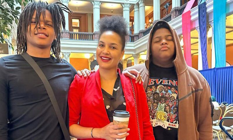 Daniella Atim with her sons