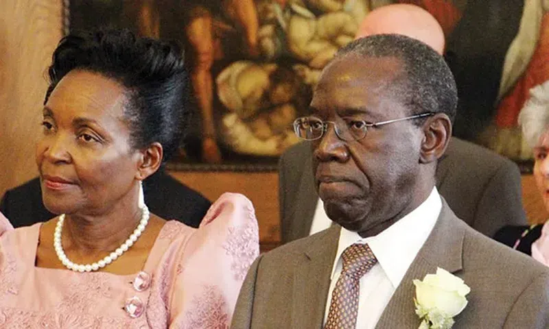 Mohan Musisi Kiwanuka with his first wife Beatrice Kavuma Kiwanuka