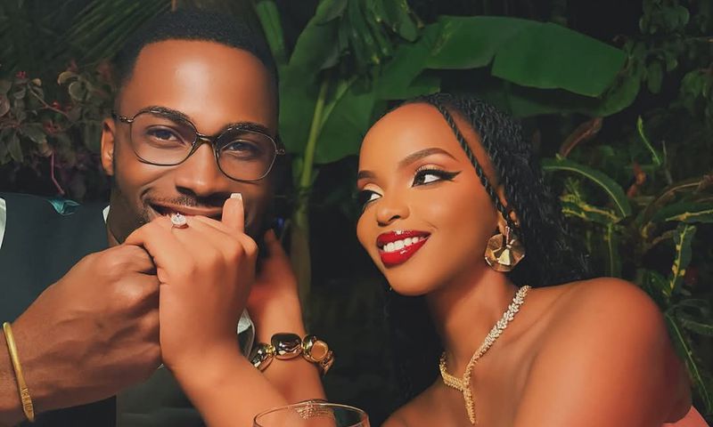Baby Gloria with her fiance