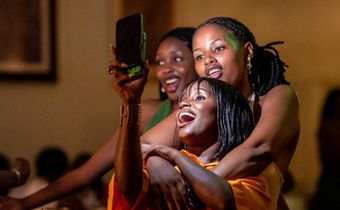 Ladies taking a selfie. Image credit: All Events Kampala.