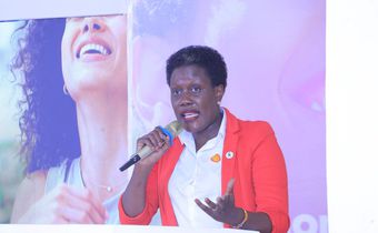 Joanita Menya Mukasa, Managing Director at Vivo Energy Uganda addressing the suppliers at the third Annual Shell Select Suppliers Conference.