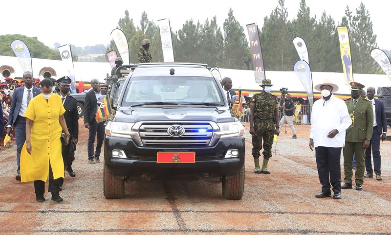 President Yoweri Museveni at the Women's Day celebrations in Kyankwanzi