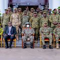 President Yoweri Museveni met the army command
