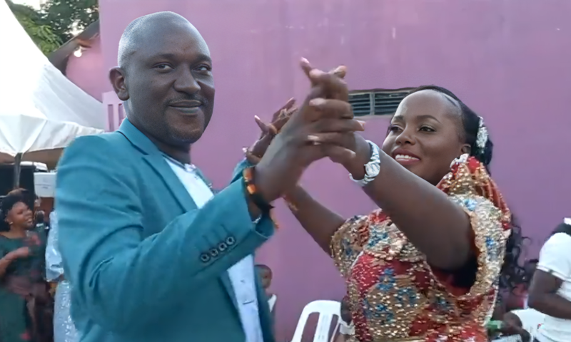 Sanyu Robinah with her husband Pascal Mweruka at the function