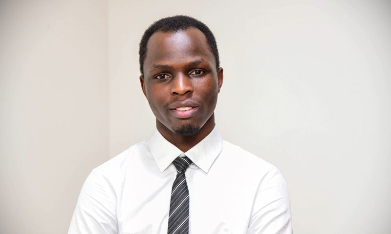 Enock Joe Mubirul, a top-performing student in the sciences at the 75th Graduation Ceremony from the College of Natural Sciences (CoNAS)