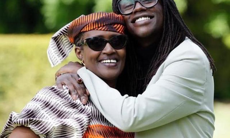 Winnie Byanyima with her son Anselm Besigye. 