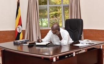 President Yoweri Museveni on call