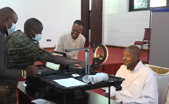 President Yoweri Museveni and First Lady Janet had their national IDs renewed