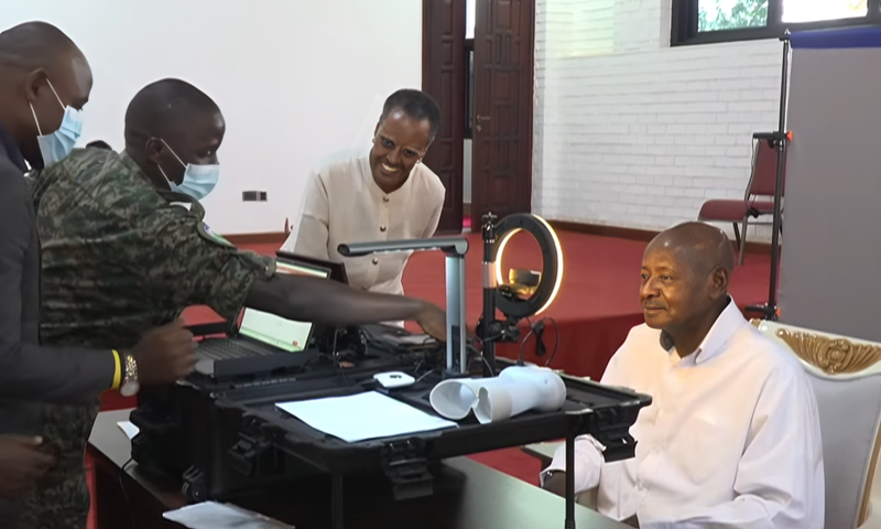President Yoweri Museveni and First Lady Janet had their national IDs renewed