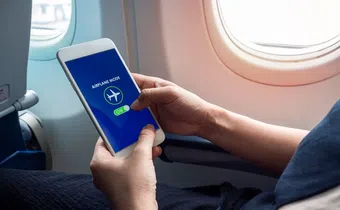 Flight mode, or airplane mode, disables cellular communication, WiFi, and Bluetooth and only permits the use of aircraft-installed WiFi services.