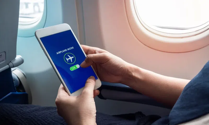 Flight mode, or airplane mode, disables cellular communication, WiFi, and Bluetooth and only permits the use of aircraft-installed WiFi services.
