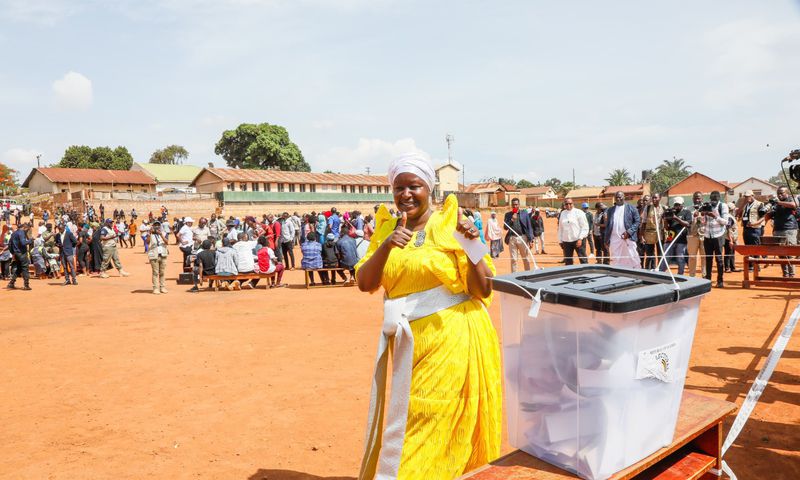 Faridah Nambi after casting her ballot
