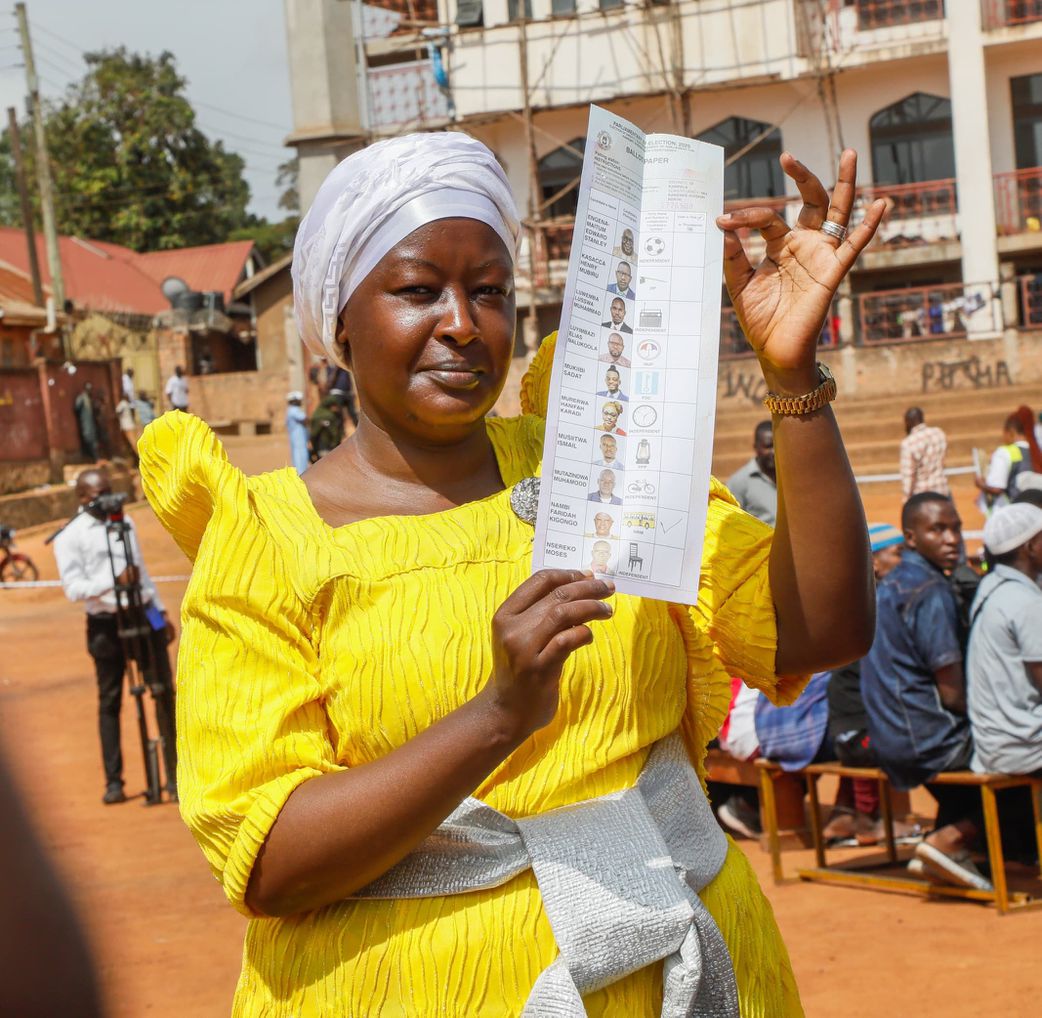 Faridah Nambi after casting her ballot