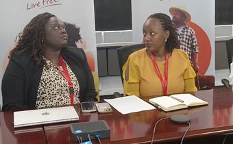 Camilla Mindru, Marketing and Communications Manager and Adrine Twinamatsiko, Customer Experience Manager at Jubilee Life