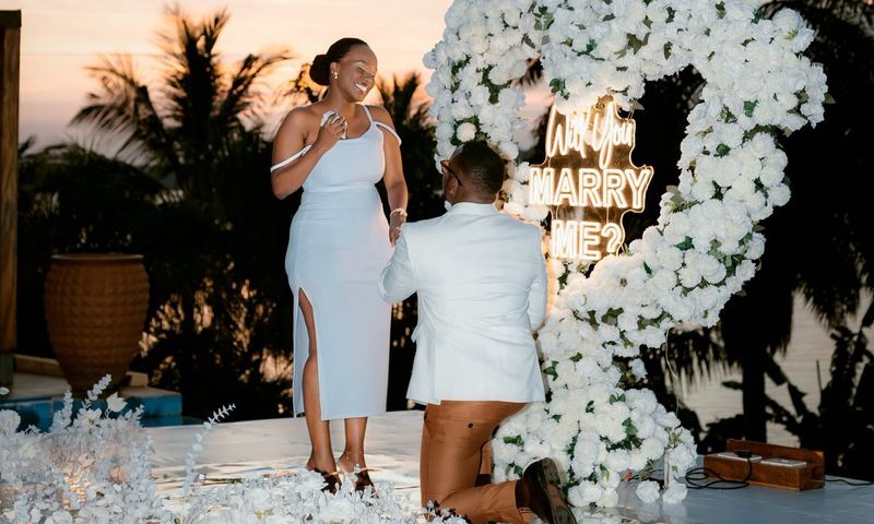 Ykee Benda popped the question