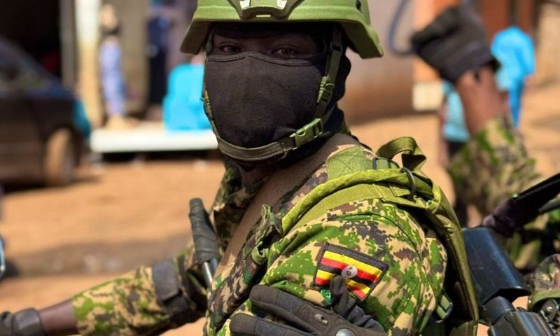 the soldier snapped by NBS TV journalist Canary Mugume
