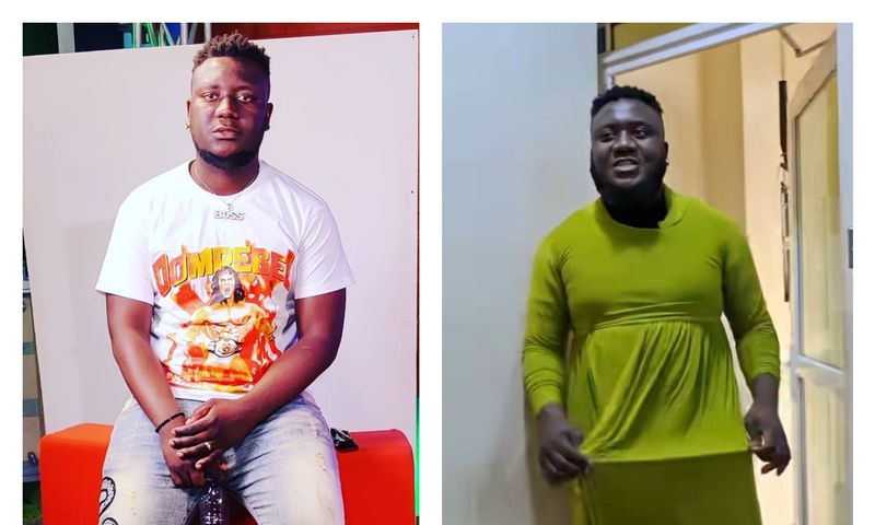 MC Wale Wale, had to dress like a woman after the Arsenal win