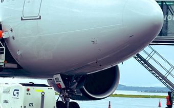 Uganda Airline's A330 Neo before take off to UK