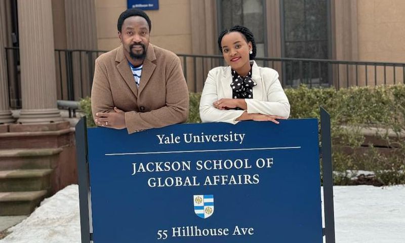 Kyabazinga and the Queen at Yale