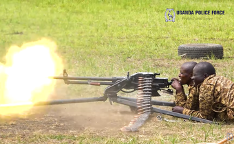 ASTU trainees showcased their newly acquired skills in the use of powerful weapons PKM machine guns.