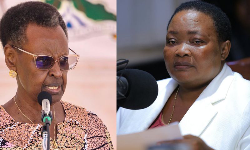 First Lady Janet Museveni and Prime Minister Robinah Nabbanja