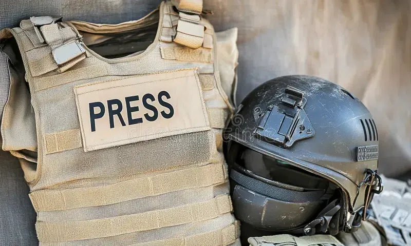 Armoured here for journalists