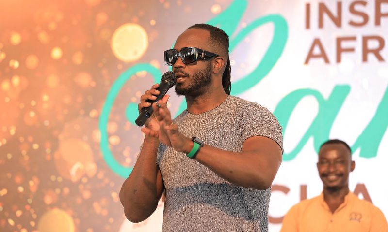 Bebe Cool speaking at the Africa Coffee Park in Ntungamo