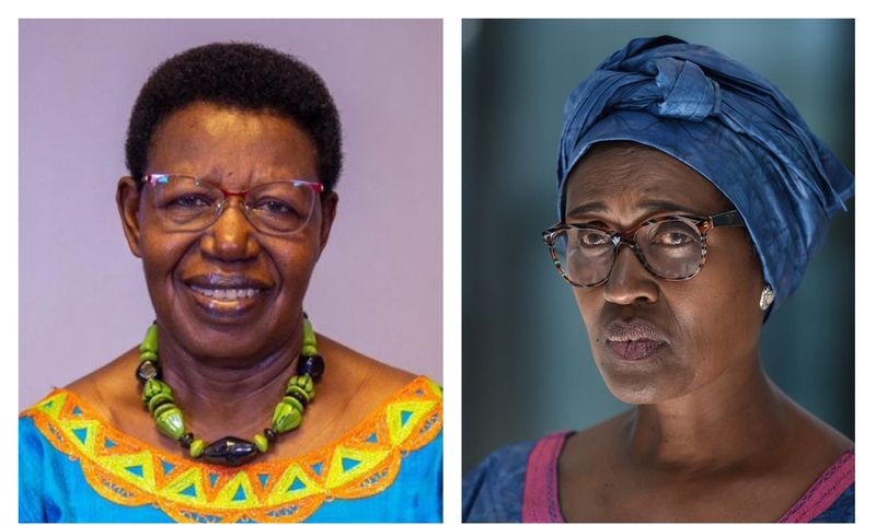 Miria Matembe and Winnie Byanyima
