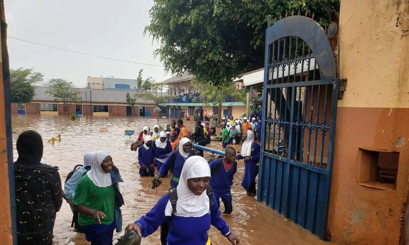 One of the schools in Nateete were was flooded