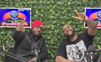 Adesope Olajide with Bebe Cool in London recently
