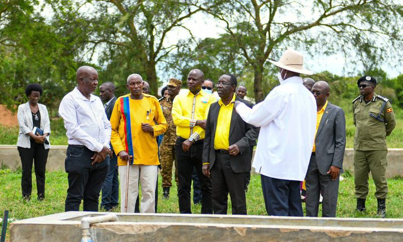 President Yoweri Museveni during the locus visit