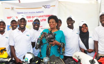 Minister Betty Among at the World Day for Safety and Health at Work
